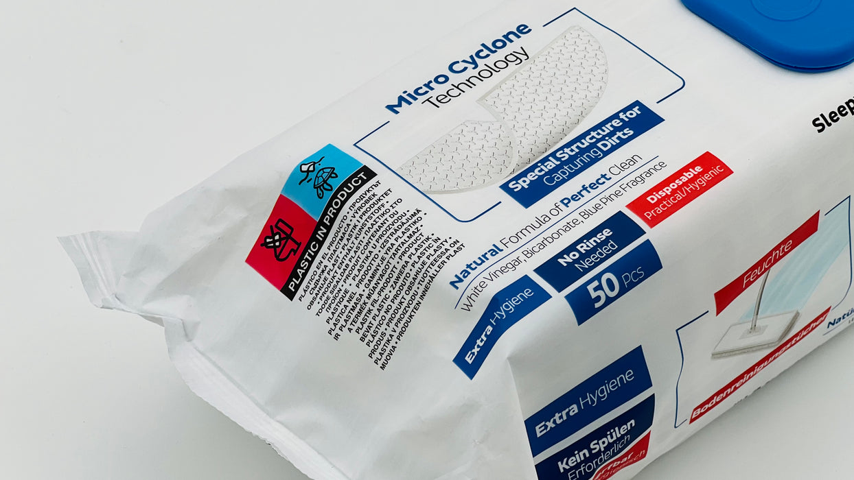 Sleepy Easy Clean - MOP 4x50 vellen - Bleekmiddel (Blauw) - DOOSVOORDEEL