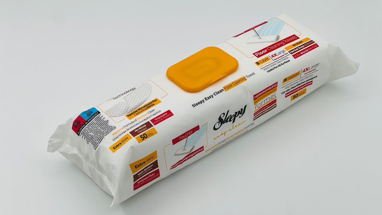 Sleepy Easy Clean - MOP 4x50 vellen - Arabische zeep (herbal - Geel) - DOOSVOORDEEL