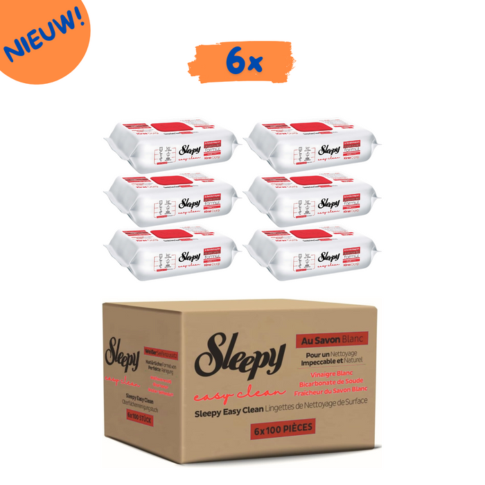 PREORDER: 6x Sleepy Doekjes -  Kersen (Rood) - Easy Clean - DOOSVOORDEEL