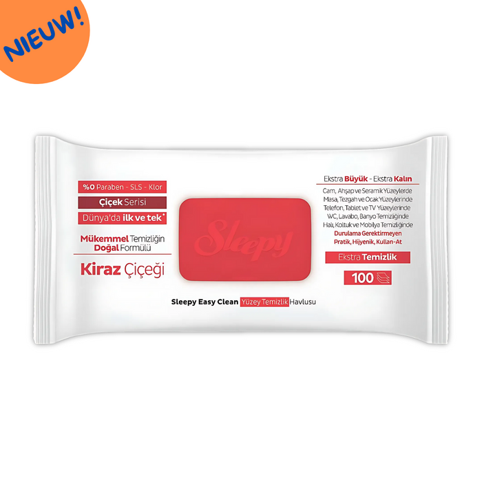 PREORDER: 6x Sleepy Doekjes -  Kersen (Rood) - Easy Clean - DOOSVOORDEEL