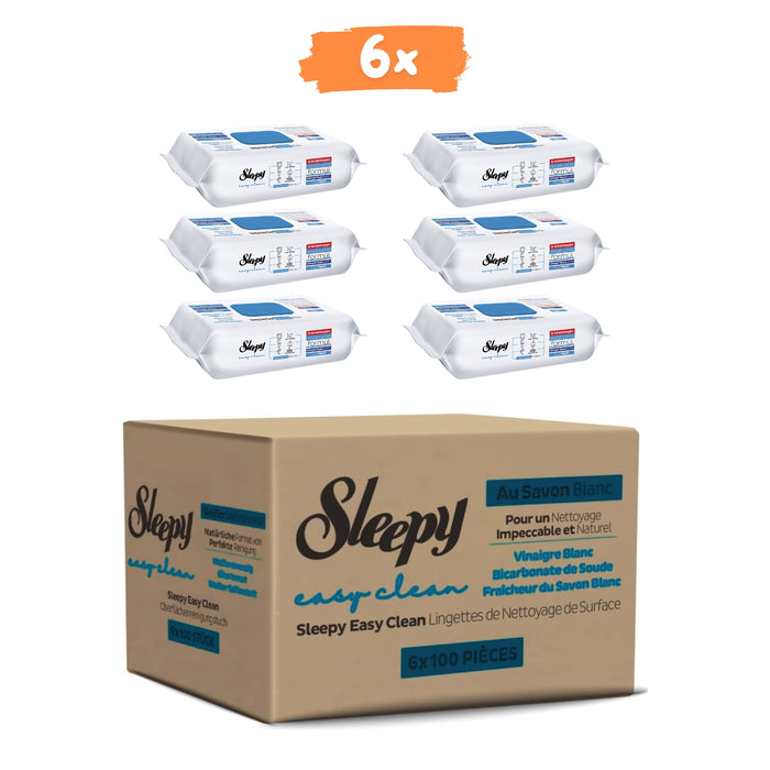 Sleepy easy clean - Blauw 6x100 vellen - DOOSVOORDEEL
