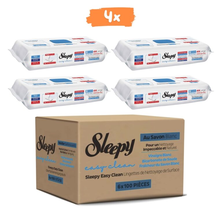 Sleepy Easy Clean - MOP 4x50 vellen - Bleekmiddel (Blauw) - DOOSVOORDEEL