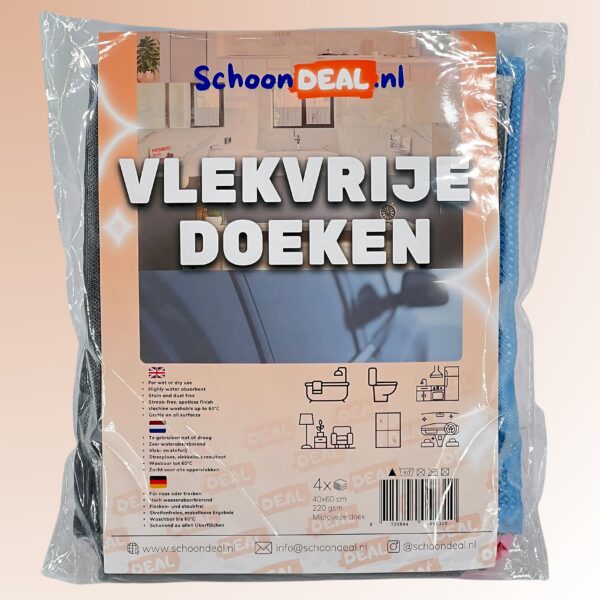 Vlekvrije doeken – 4 stuks – 40×60 cm – 220gsm