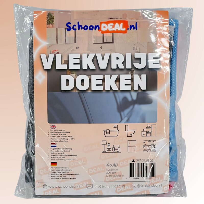 Vlekvrije doeken - 4 stuks - 40x60 cm - 220gsm