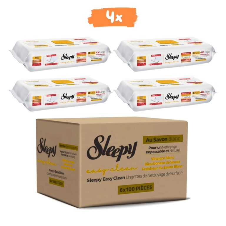Sleepy Easy Clean - MOP 4x50 vellen - Arabische zeep (herbal - Geel) - DOOSVOORDEEL