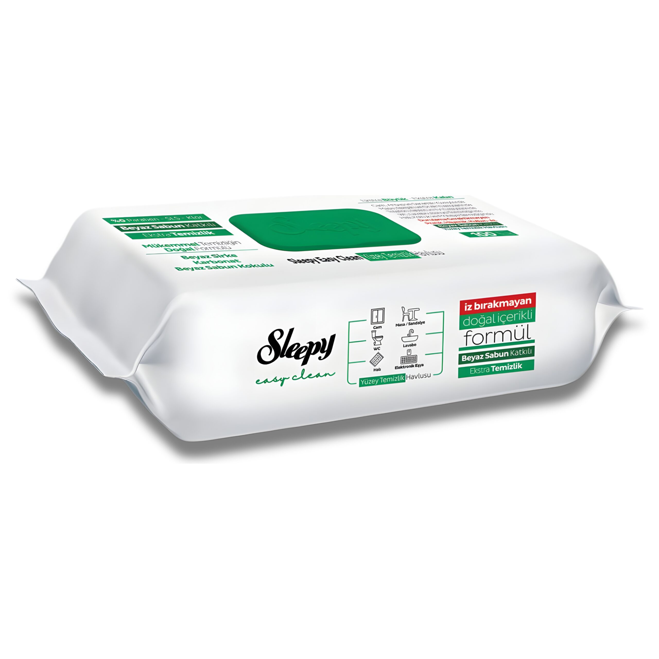 Sleepy Doekjes - Witte zeep (Groen) - Easy Clean 100 vellen