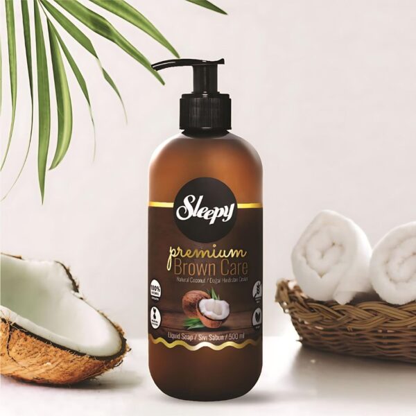 Sleepy Premium – Brown Care Handzeep met dispenser 500 ml