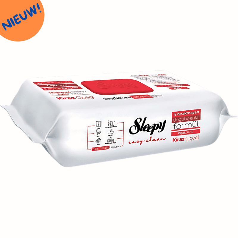 Sleepy Doekjes -  Kersen (Rood) - Easy Clean - DOOSVOORDEEL 6x100 - Afbeelding 3