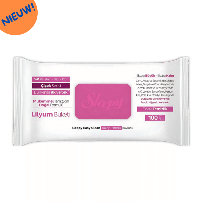 Sleepy Doekjes -  Lelie (Roze) - Easy Clean - DOOSVOORDEEL 6x100 - Afbeelding 4