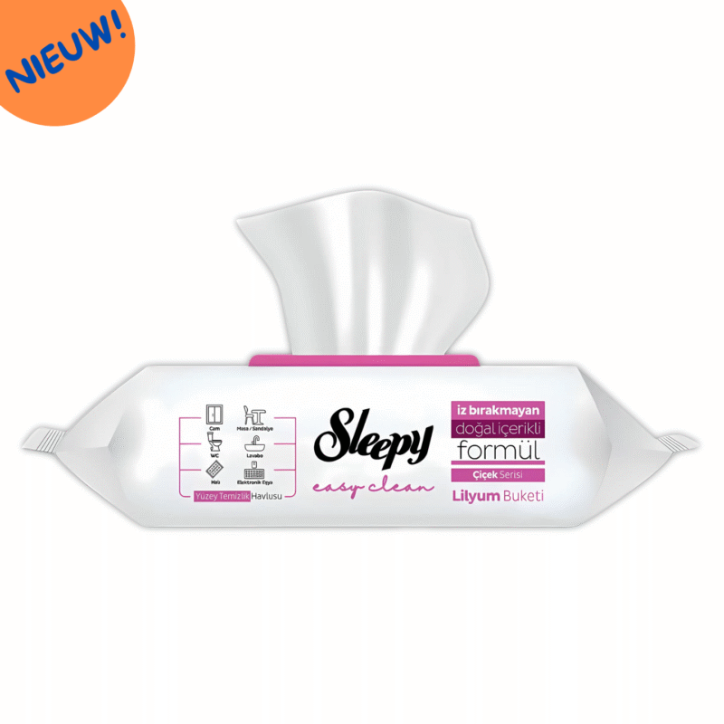 Sleepy Doekjes -  Lelie (Roze) - Easy Clean - DOOSVOORDEEL 6x100 - Afbeelding 2