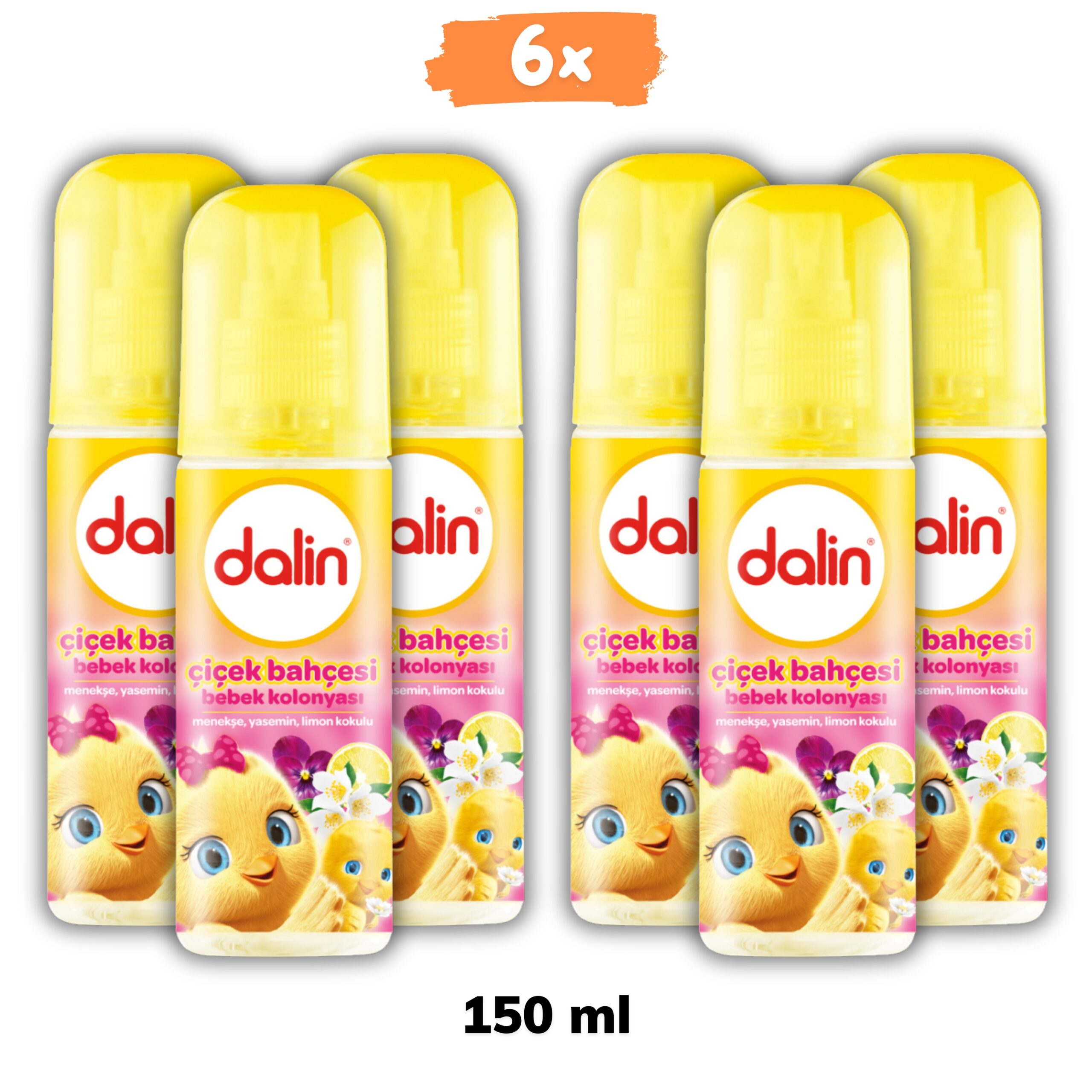 Dalin – Spray Baby Cologne – Flower Garden – 150ml – 6-pack