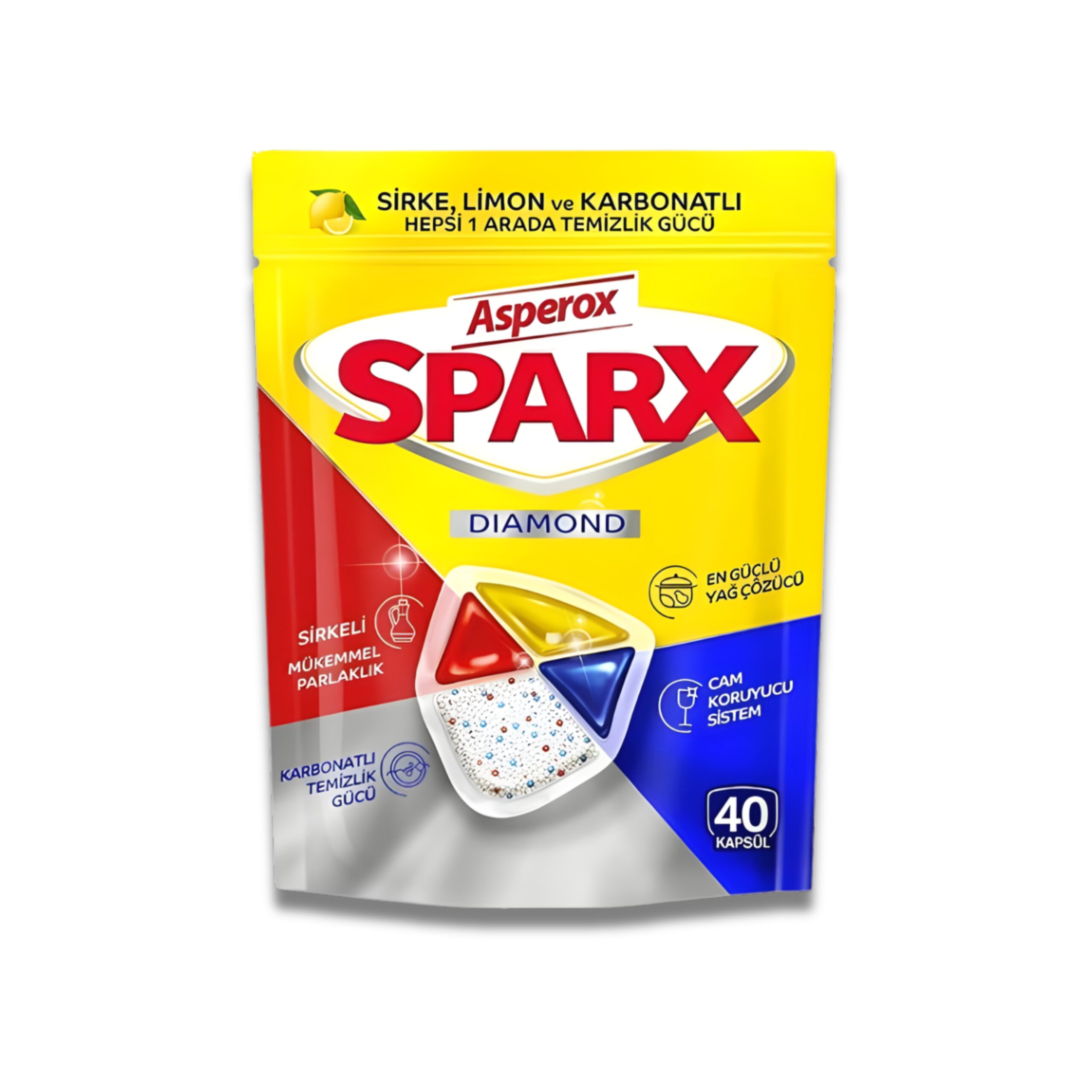 Asperox Sparx Diamond Vaatwastabletten – 40 Capsules