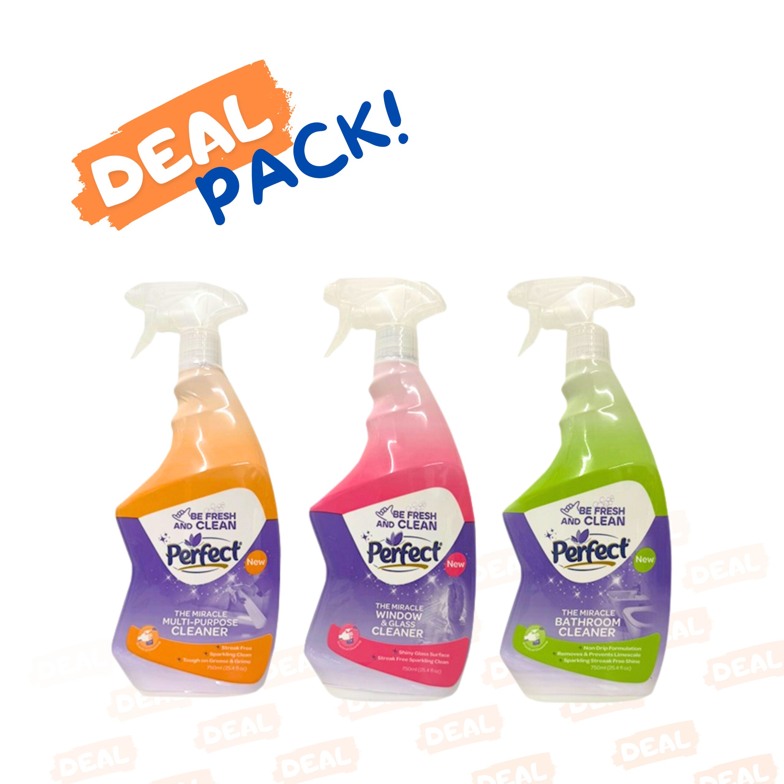 PERFECT - DEALPACK! (Allesreiniger, Glasreiniger en Badkamerreiniger)