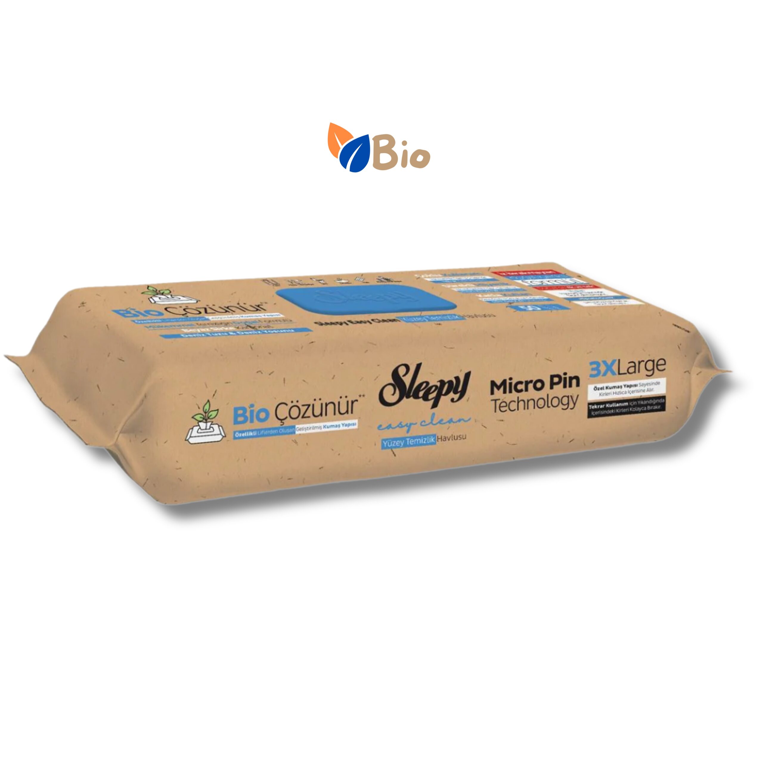 Sleepy Biologische Reinigingsdoeken - Blauw - 50 Vellen