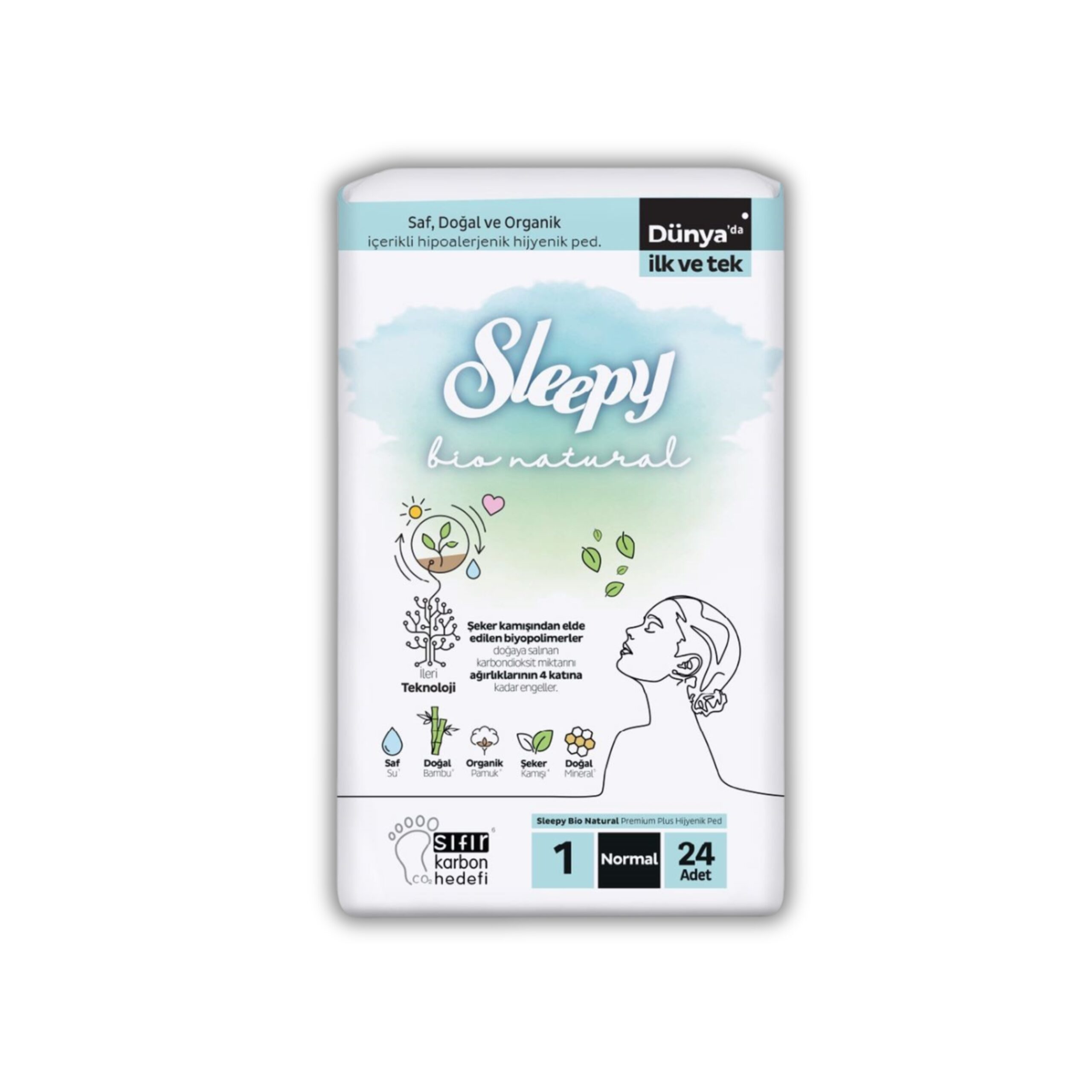 Sleepy - Nr. 1 Maandverband 24 stuks - Bio Natural Premium Plus+